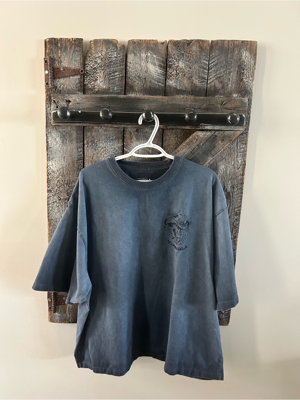 Men's Young LA Washed Ombré Navy Graphic Tee